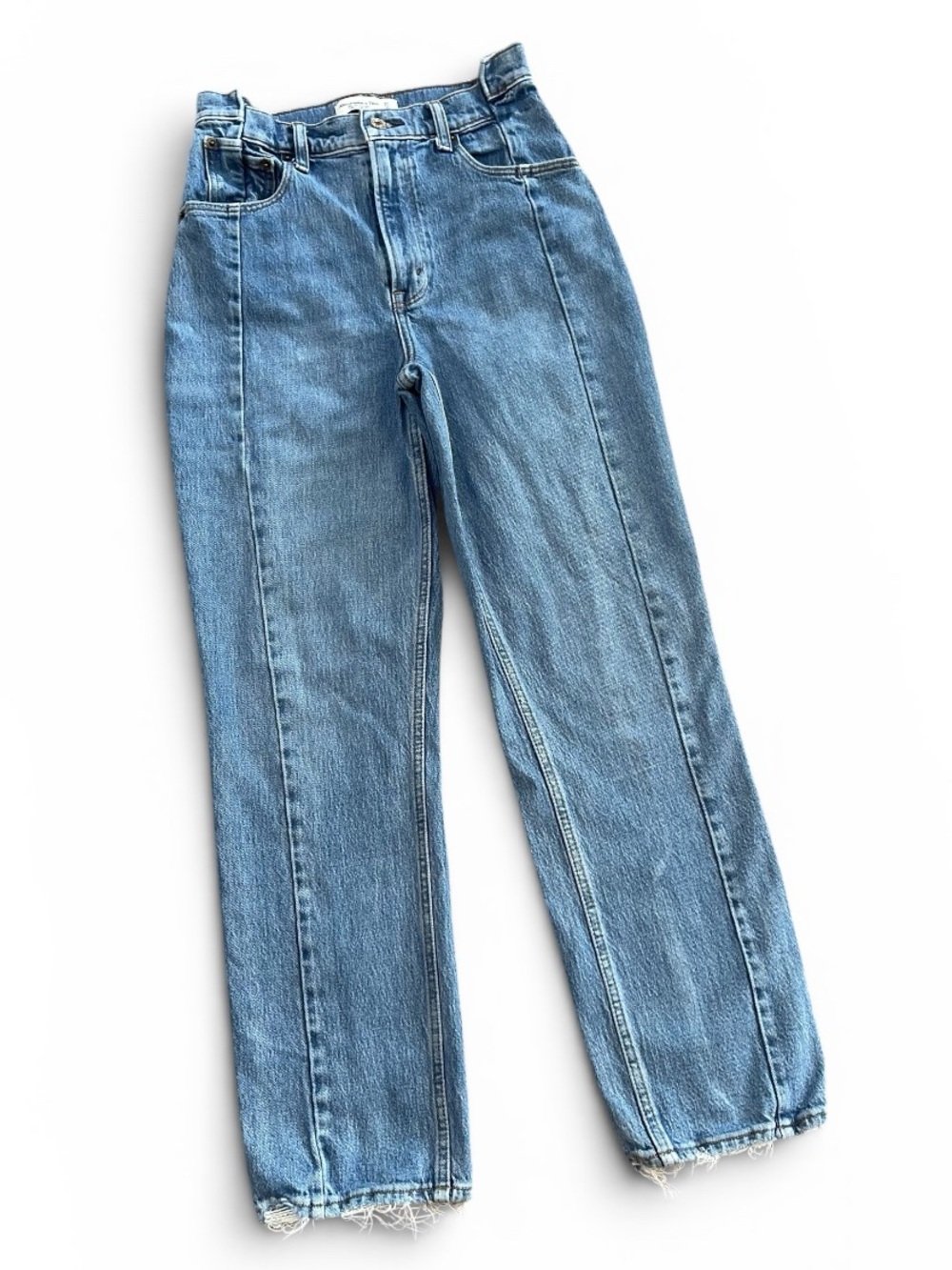 Abercrombie & Fitch The ‘90s Straight Ultra High Rise Curvy Love Jeans Sz 27 4s